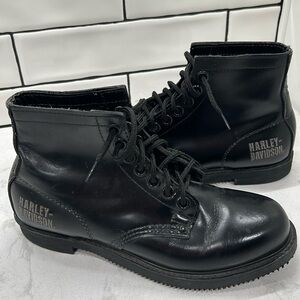Vintage Harley Davidson Men’s Leather Lace Up Boots Made in the USA Biker Size 8